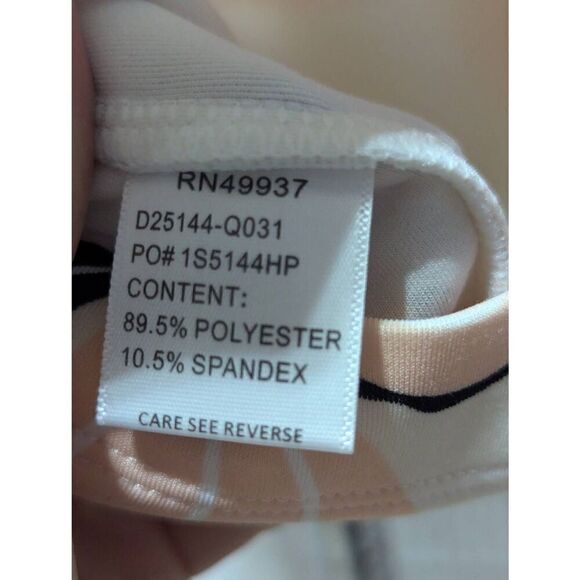 O.T.G. On The Go Women's White & Pink Crewneck Balloon Sleeve Soft Polyester Dre - Picture 7 of 8